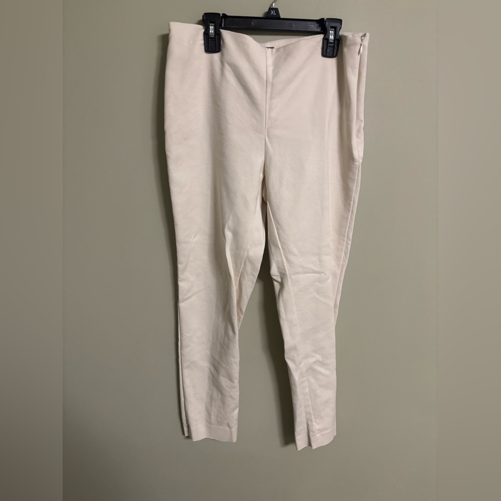 Vince Camuto Women's White Side Zip Up dress pants Size 6 Mid Rise Ankle - Picture 1 of 7